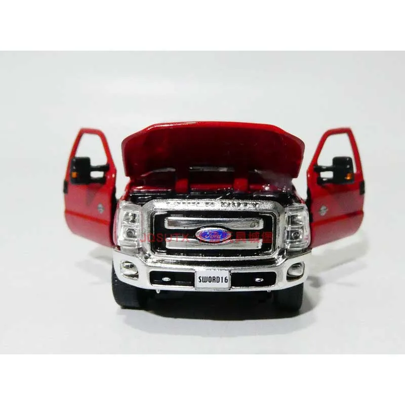 BM Diecast Alloy 1:64 2016 F-250 Serie Nice Red Pickup Truck Model Adult Collection Display Ornament Souvenir