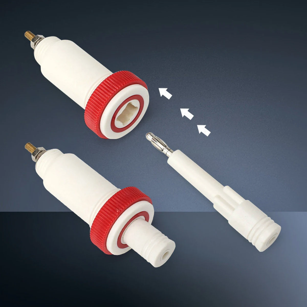 High Voltage Banana Plug Socket Cross Elliptic Binding Post Terminal 10‑30KV Connector For Withstand Voltage Tester Power Plug