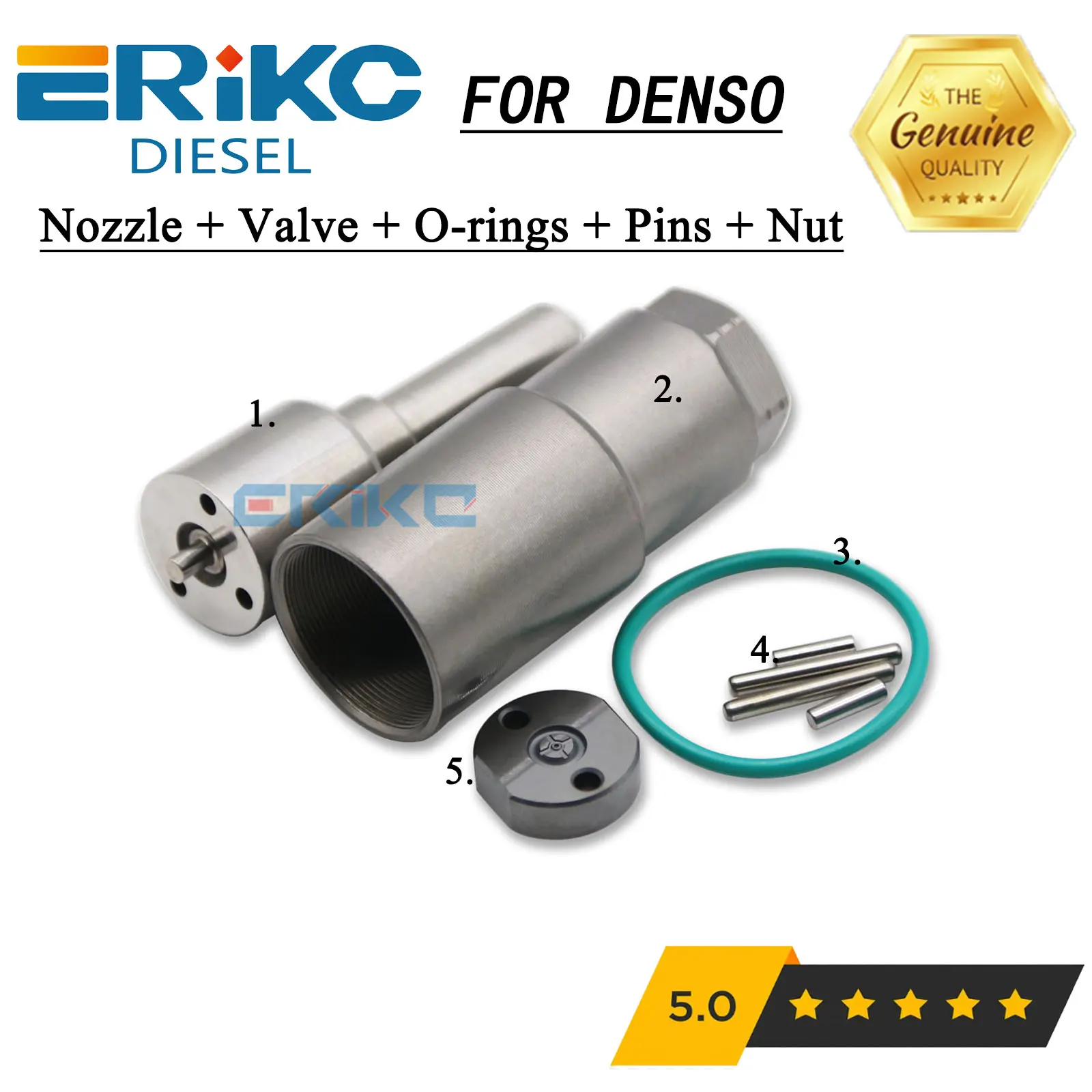 

ERIKC 095000-6250 комплект для ремонта инжектора сопло DLLA152P947 клапан 10 # для TOYOTA Nissan Navara DCRI106250 16600-EB70A