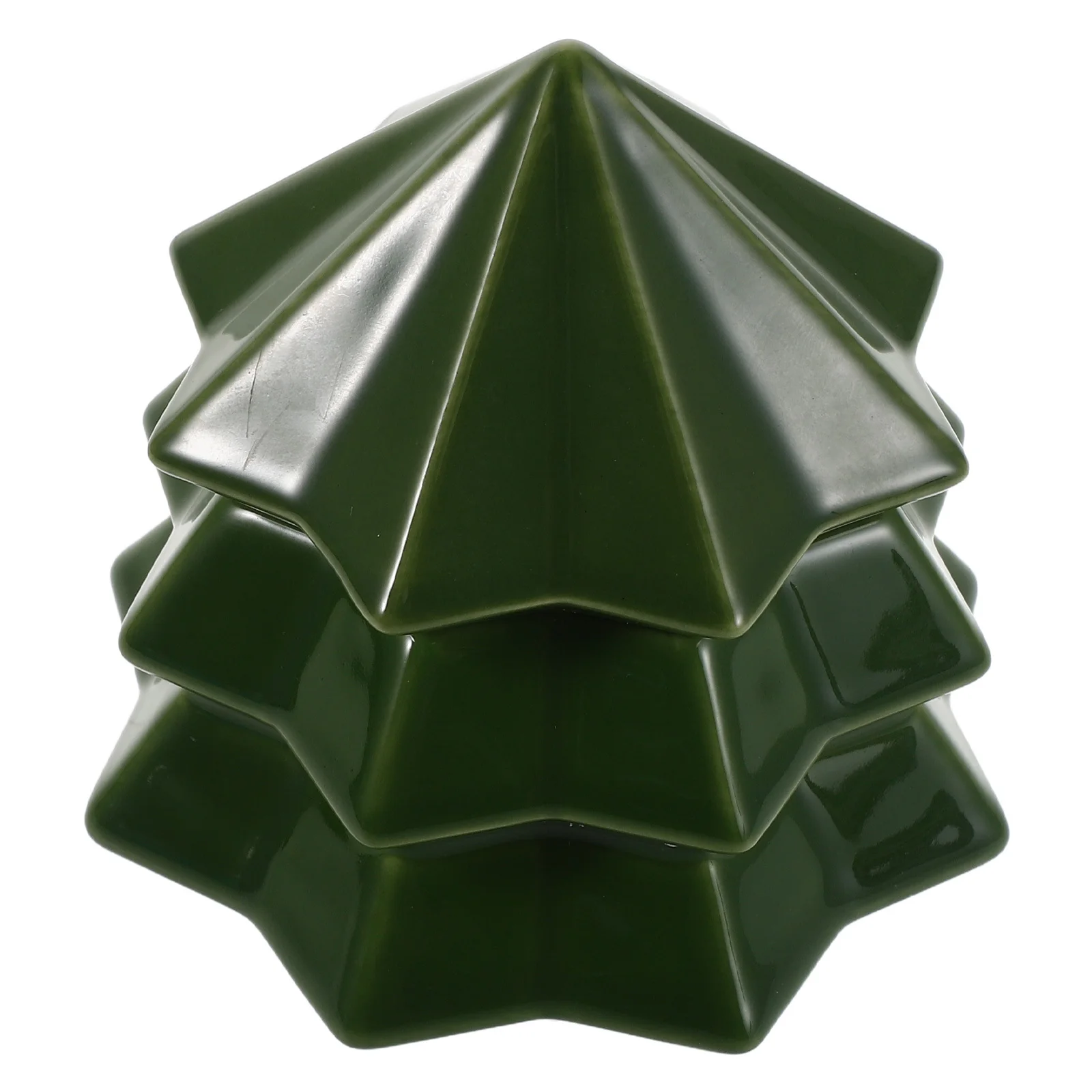

Festive Ceramic Tea Jar Christmas Tree Design Airtight Freshness Keeper for Loose Leaves Spice Pet Treats Holiday Holder