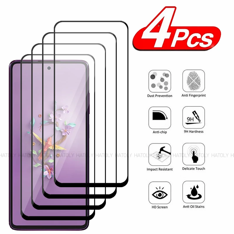 2/4PCS Tempered Glass For HMD Crest Max Screen Protector For HMD Crest Max Full Glue Cover Screen Phone Glass For HMD Crest Max