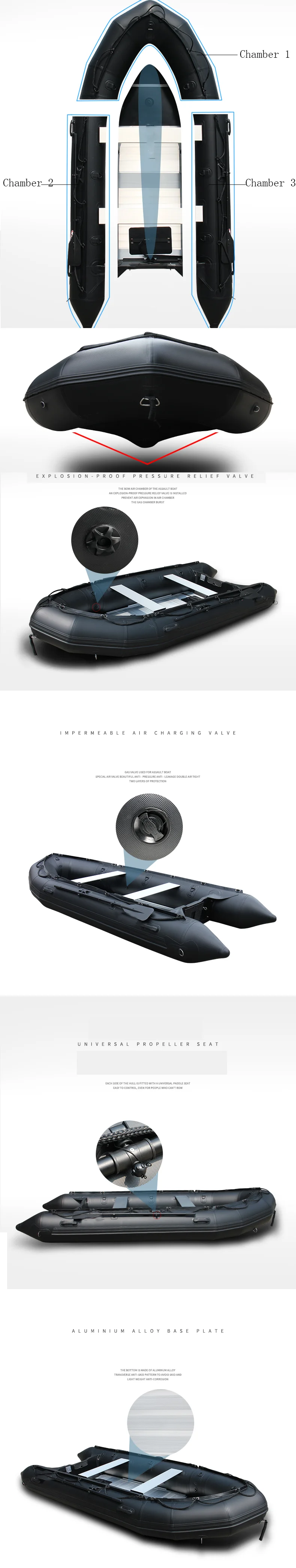 New Design Boat Inflatable PVC Coated Fabric Inflatable Motor Boat Fishing Boat With CE Certificate
