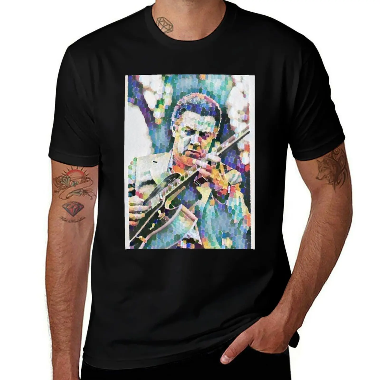 

Kenny Burrell Artistic Painting T-Shirt Fashion Print Casual Short Sleeve