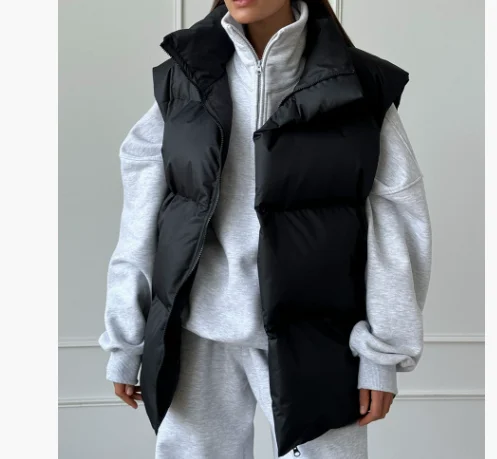 Chaqueta chaleco de algodón 2025 Europa y América otoño e invierno nuevo viajero suelto deportes ocio chaleco Chaqueta de algodón