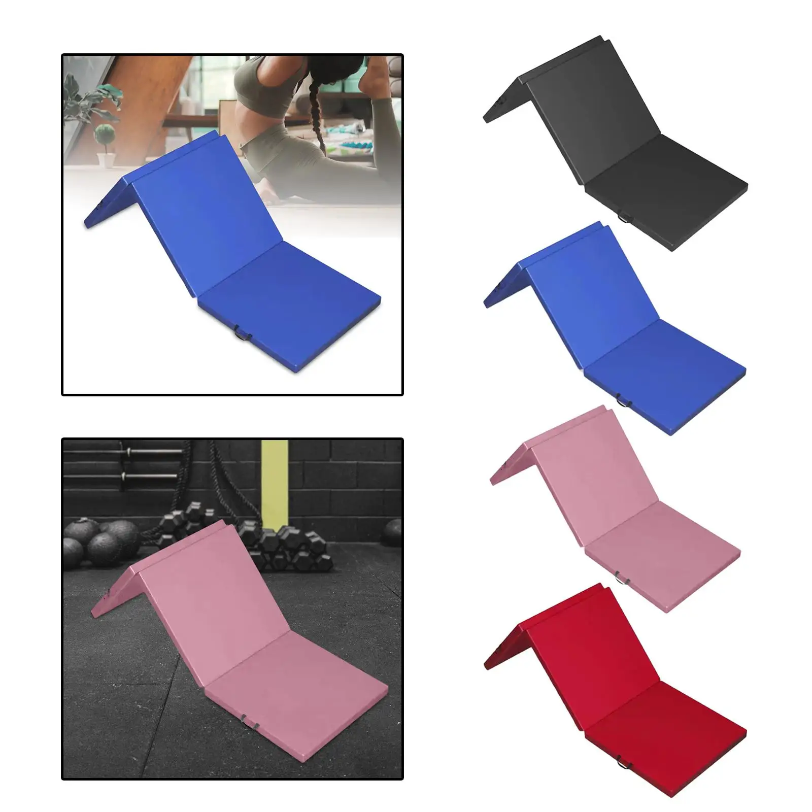 

Folding Exercise Mat Foldable Yoga Mat Easy to Store 6' Gym Mat Gymnastics Mat for Pilates Outdoor Indoor Home Gym Mma