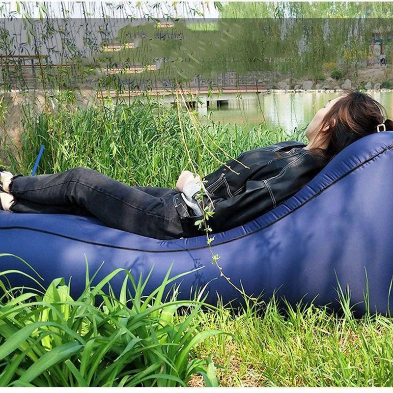 Outdoor Lazy Inflatable Sofa Internet Celebrity Inflatable Bed Park Air Cushion Bed Portable Air Sofa Lazy Bed