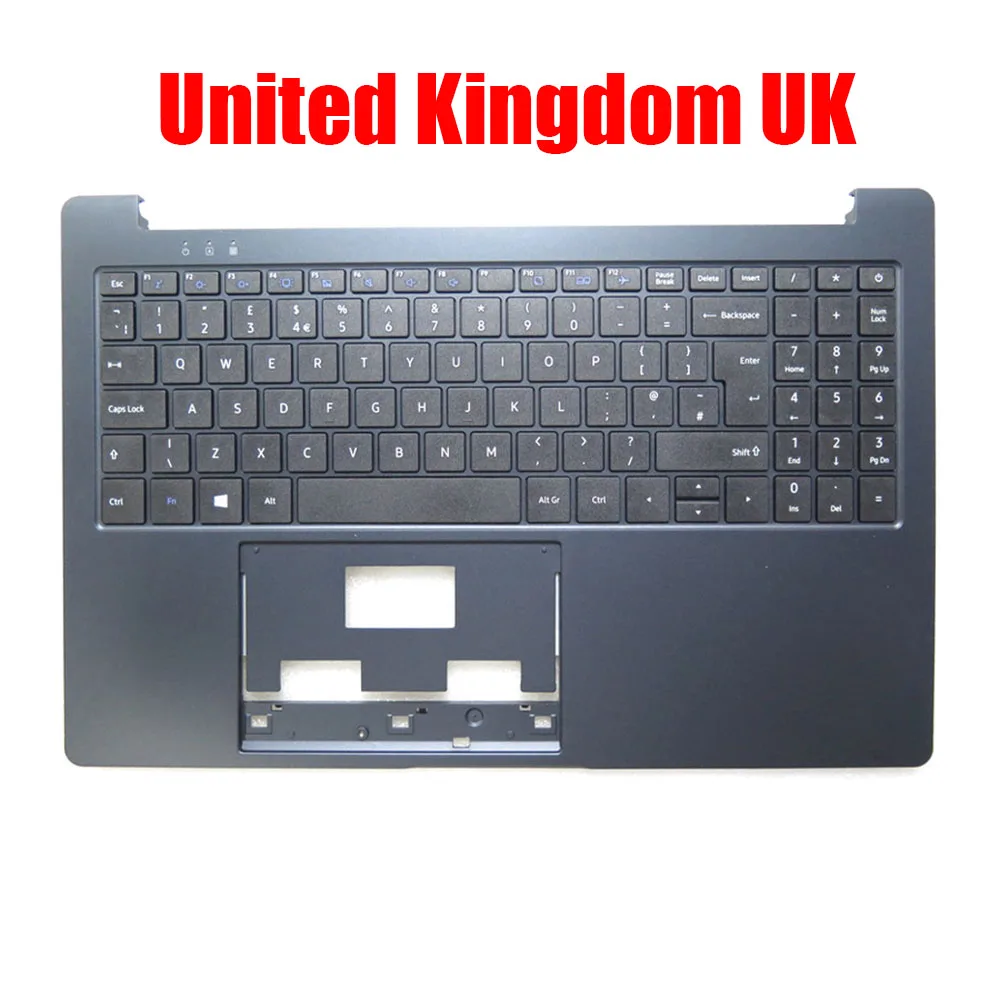 Uk fr sp laptop palmrest für dynabook für satelliten pro C50-J blau mit französisch spanisch englisch tastatur oberer fall