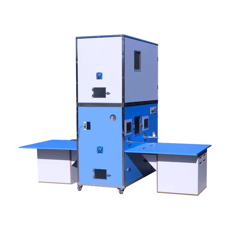 

Wooden four-port computer quantitative small grid down jacket filling machine for export, especially for high efficiency