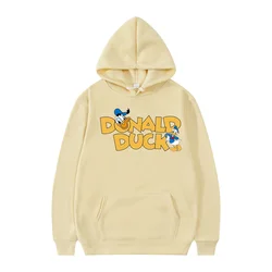 New Couple Outfit Disney Hoodies Donald Duck Women's Casual Sweatshirt Couple Hoodie Men's Women Clothing Cartoon Y2k Print Top