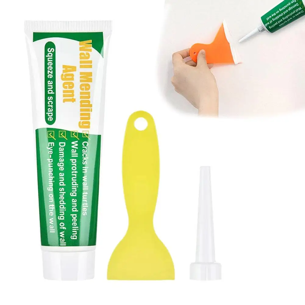 

Wall Mending Agent 100g Wall Repair Cream with Scraper Paint Valid Quick-Drying Patch Wall Repair Cream Mouldproof Agent