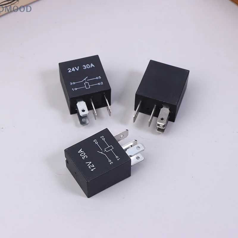 1Pc 30A 12V/24V 4 Pin/5 Pin Violet Series Waterproof Automotive Relay Car Relay Socket Adapter