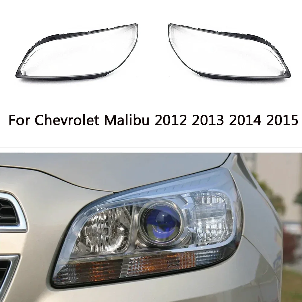 

HTTCCY For Chevrolet Malibu 2012 2013 2014 2015 front Car Headlight Cover Lens Shell Lampcover Lampshade Headlamp