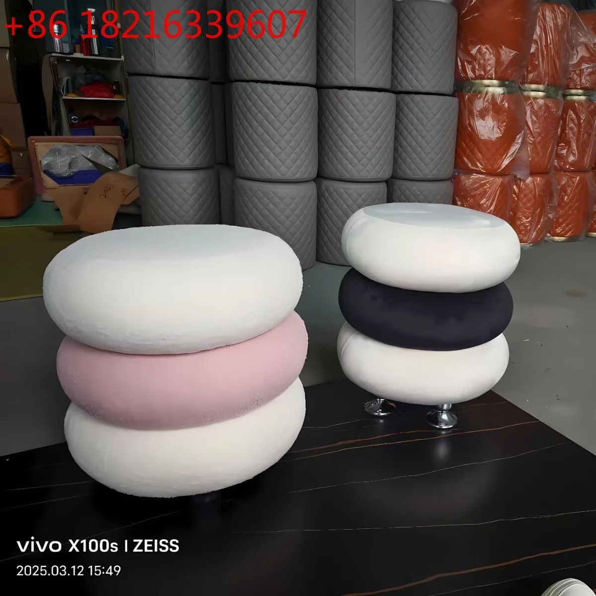 YAO custom solid wood rotating small stool modern simple bedroom makeup stool living room can be stacked
