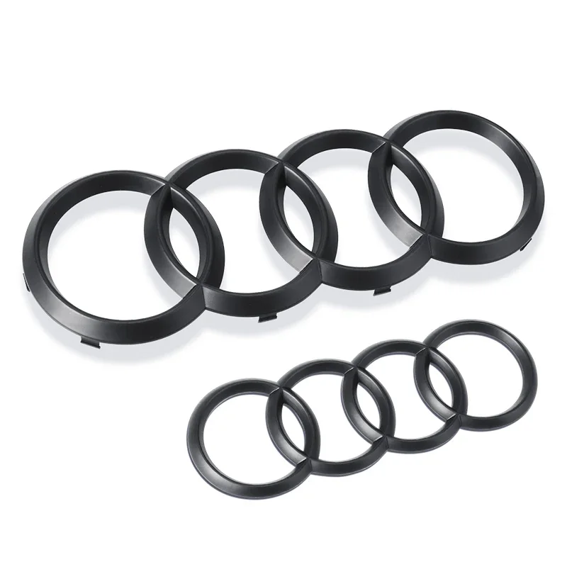 Car Logo Badge Car Front Grille Rear Trunk 4Ring Emblem For Audi A1 A3 A4 A5 A6 A7 S3 S4 S5 S6 RS3 RS4 RS5 RS6 Q3 Q5 Q7