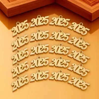 

50 Pcs 2025 Tassel Graduation Doctor Hat Pendant Keychain Charms Alphabet Beads Jewelry Making Alloy Number Bulk Mother