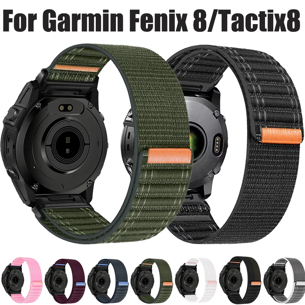 20mm 22mm 26mm Nylon-Schlaufe für Garmin Tactix8/Quatix8 51mm 47mm Wellenmuster Geflochtenes Armband für Forerunner 970/Instinct 3