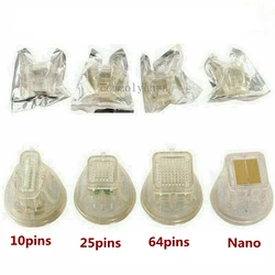 Disposable RF Microneedling Cartridge Tattoo Gold Plated 10/25/64 Pins Nano Cartridges For Fractional RF Machine Accessory