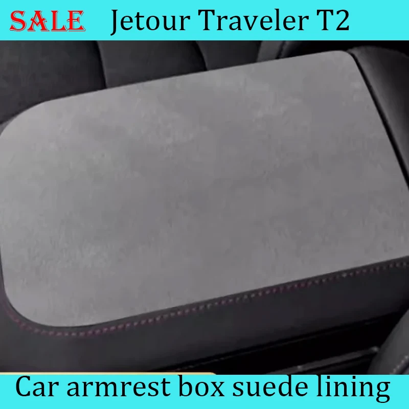 Fit for JETOUR Traveler T2 2023-2024 Car Armrest Box Pad Modified Suede Car Armrest Box Anti-slip Pad Car Interior Accessories