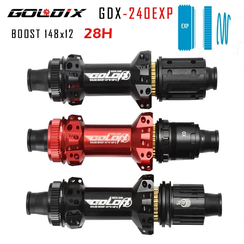 GOLDIX M240 EXP MTB Bike 28H Naben Center Lock Disc Brake In Front 110*15 Rear148 *12mm Ultra Light MTB Hub