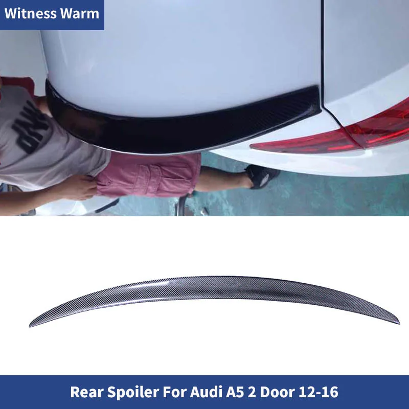 

Carbon Fiber Rear Trunk Spoiler Auto Rear Boot Lip Spoiler Wing for Audi A5 S5 Style 2 Door 2012-2016