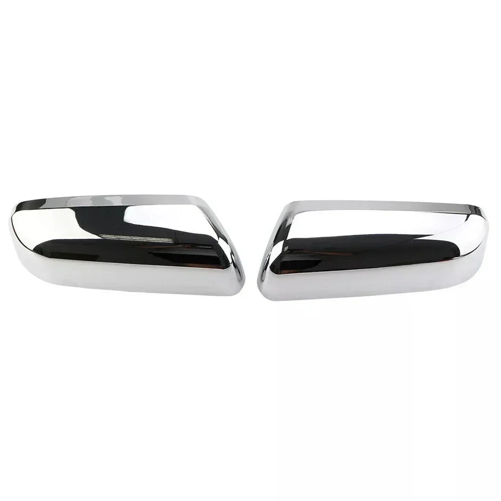 2pcs Chrome Top Half Mirror Covers For Ford F-150 09-14 2 Door 4 Door Side View Easy Installation Waterproof Car Accessories