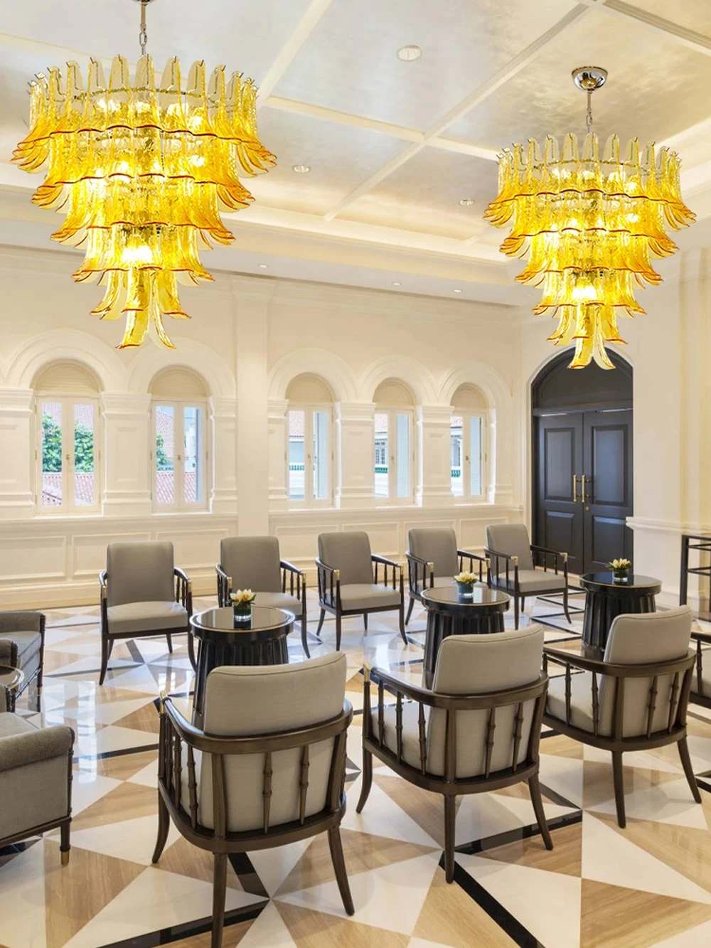 2025 新トレンドフレンチシリーズグリーンツリー LED シャンデリアペンダントライトハンギングランプサスペンション照明器具ランペン用リビングルーム