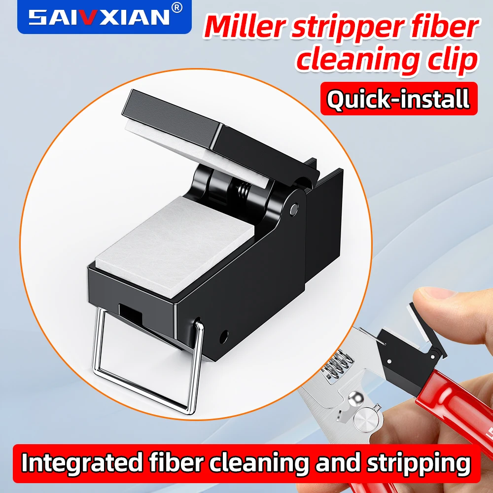 SAIVXIAN Plier accessories, detachable fiber optic wiping clip adapter, fiber optic wiping tool supporting Miller pliers