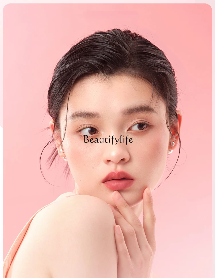 Satin Uniform Color Lip Lacquer, Silky Color, Rendering White Lip Mouth, Red Lip Mud, Cameo Brown