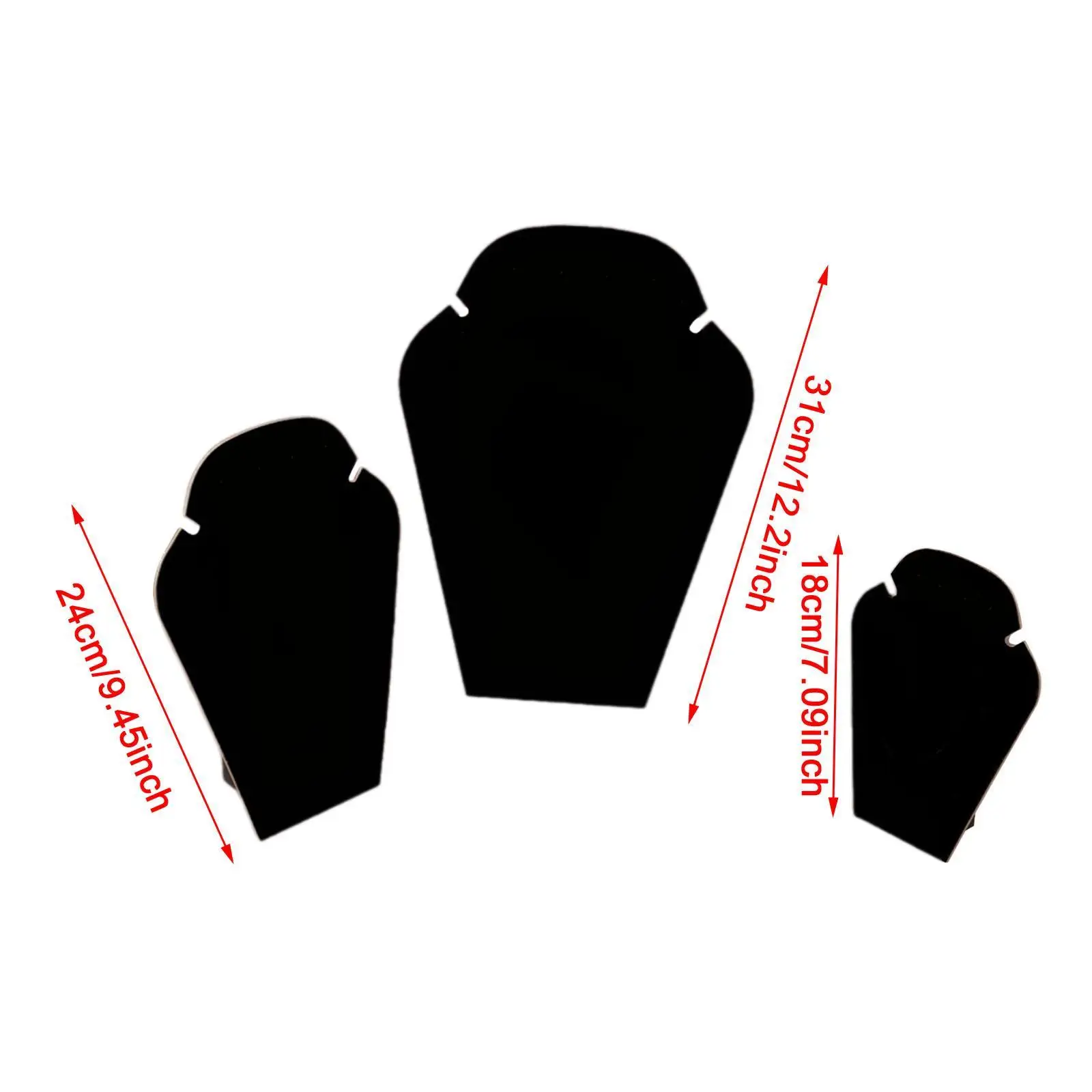 3 قطع قلادة عرض موقف قلادة سلسلة مجوهرات تمثال نصفي لمتجر المجوهرات #6