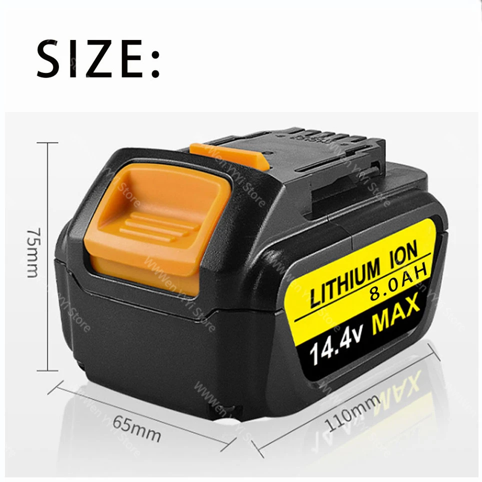 8000mAh for Dewalt 14.4V power tools battery DCB141 DCB142 DCD735L2 DCF835C2 DCF835L2 DCL030 DCB140 lithium-ion battery