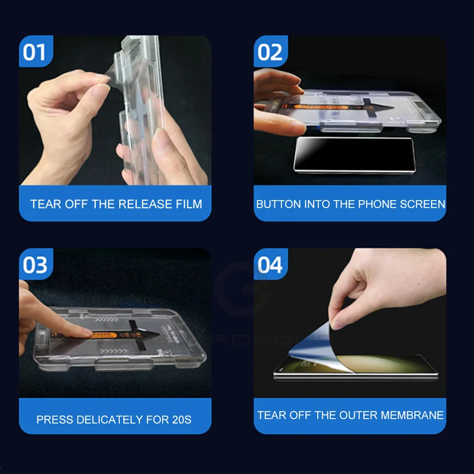 Easy Installation Tempered Glass For Samsung Glaxy S24 S23 S22 S21 Ultra Screen Protector S24 Plus Automatic Installer Tool Film