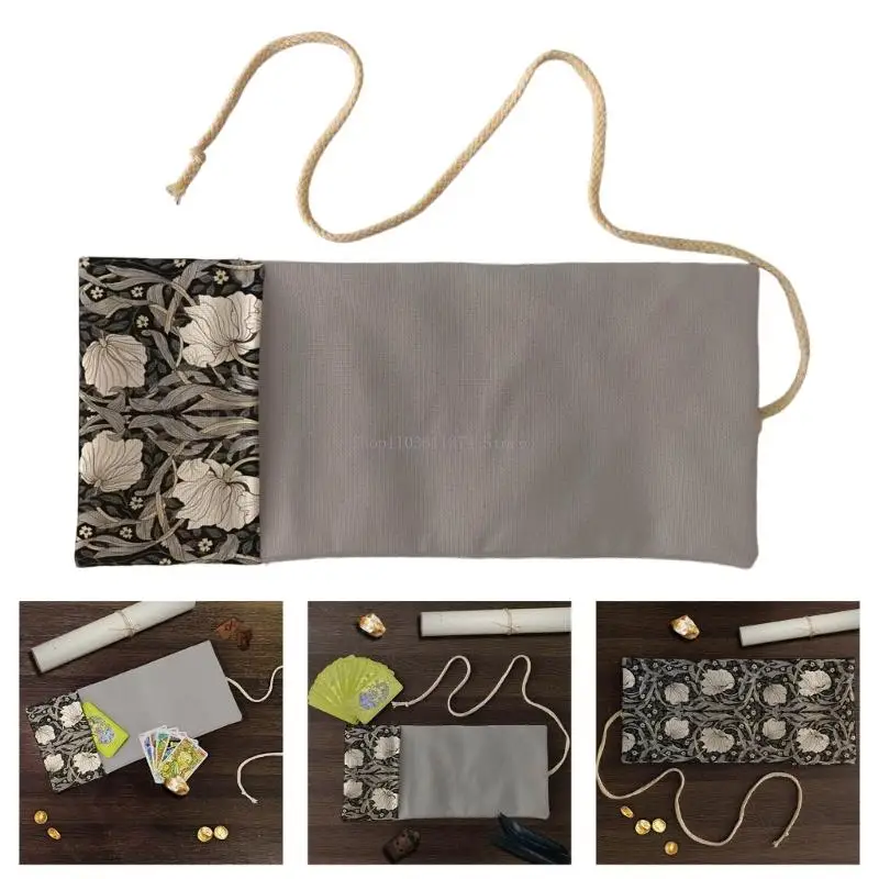

Multipurpose Rolls Up Card Bag Foldable Divinations Tarots Bag Board Game Card Packaging Storage Pouches Card Sleeve