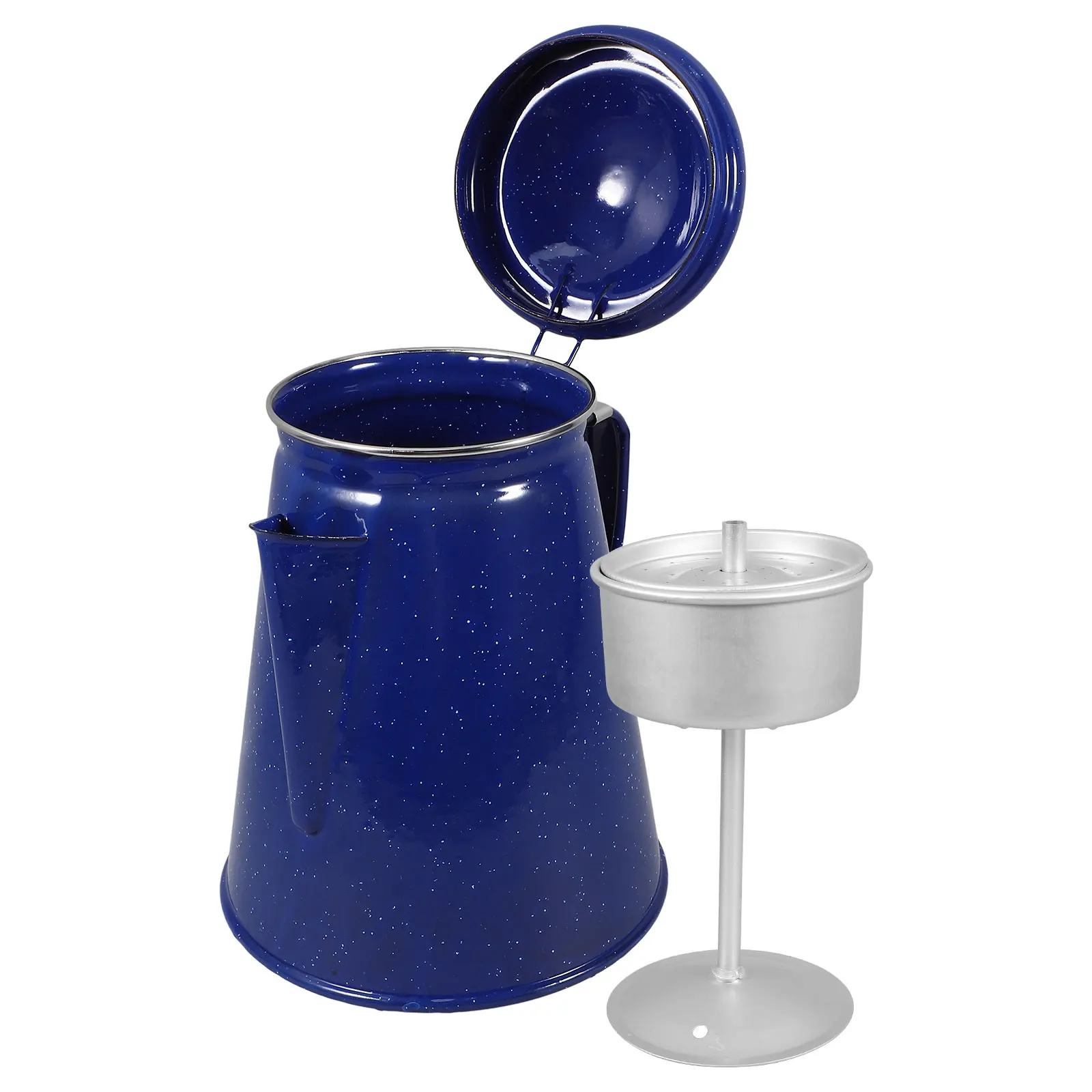 

2L Coffee Camping Teapot Kettle Large Camping Coffee Pot Capacity Campfire Filter H Outdoor Enamel Pitcher Water Supplies