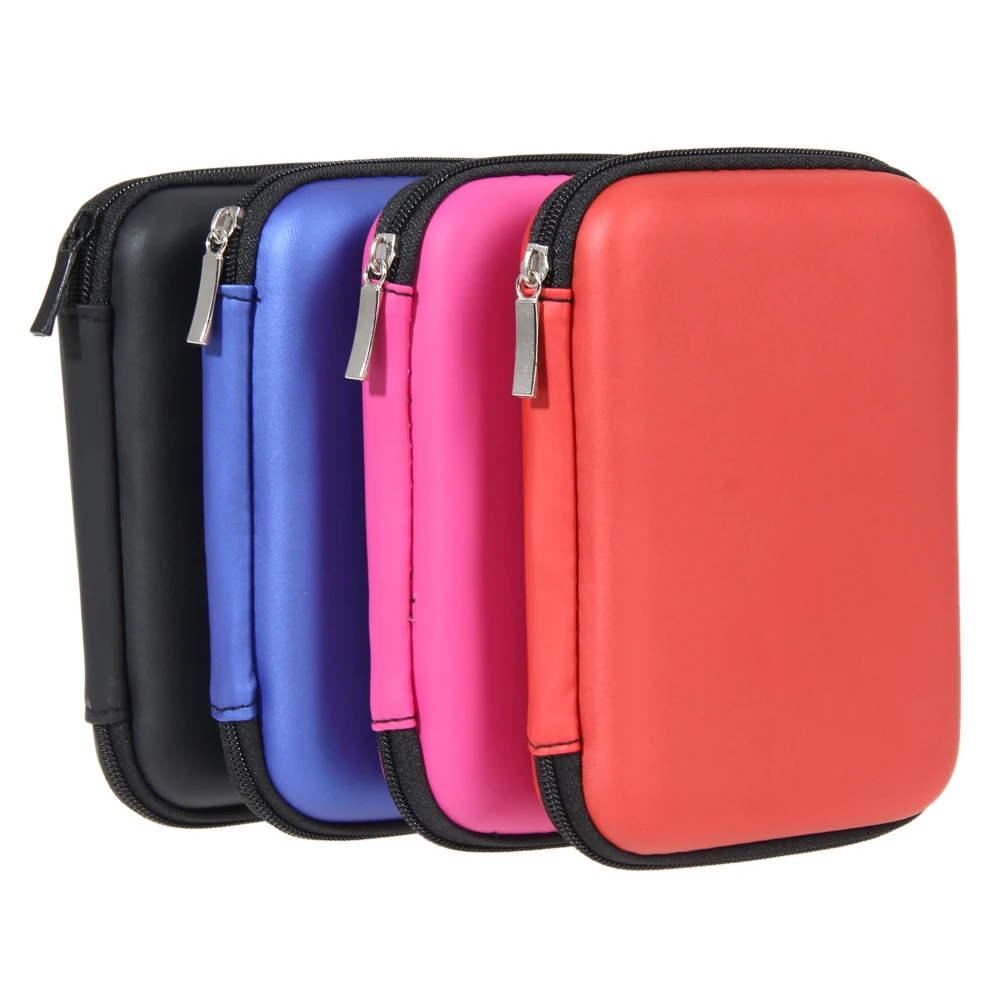 2.5/3.5 Hard Disk Case Portable HDD Bag External USB Hard Drive Disk Carrying Case for HHD SSD/U Disk/ Earphone Bag Zipper Pouch