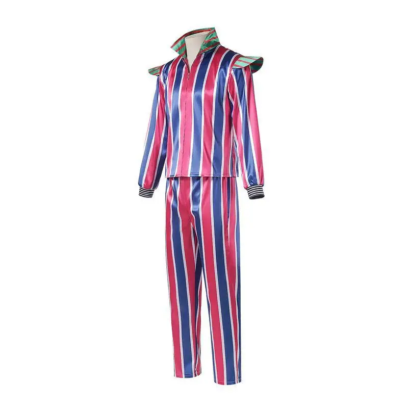 ストライプステージパフォーマンスコスチュームブルージギーローリーン衣装女性の伝統的な服国家ステージスーツアンサンブル