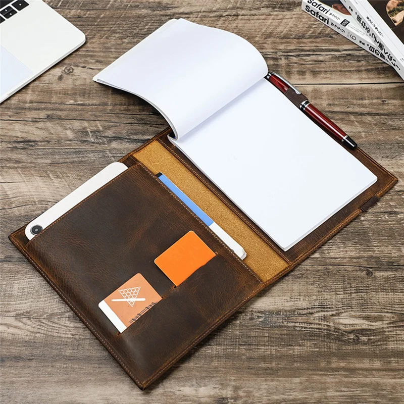 

J1UL1N Notebook Combination Protective Cover Folder File Book Cover Business Stationery Contract Document Storage Box