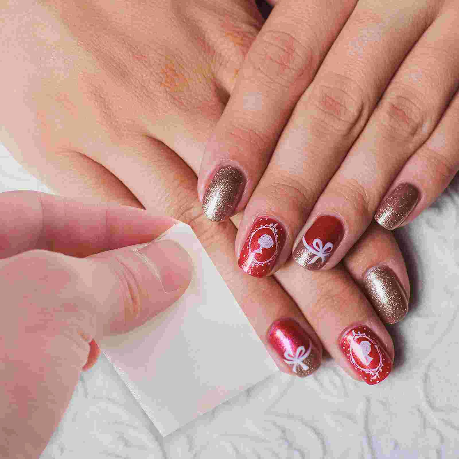 500 stuks niet-geweven wegwerp nagellakremover pads zacht absorberend salon thuisgebruik manicure pedicure schoonmaak gereedschap hygiënisch één