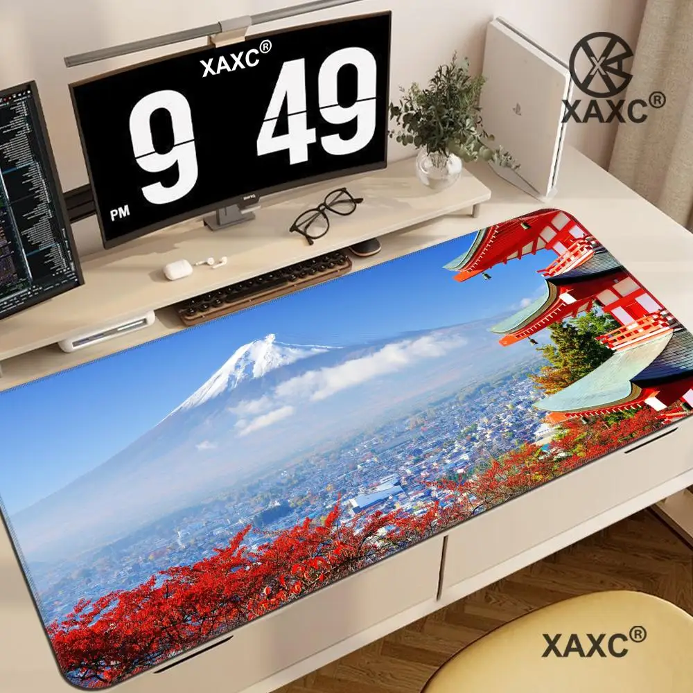 Landscape Cherry Blossom Pattern Mouse Pad Gaming Mats Rubber Non-slip Desk Mat Xxl Pc Accessories Keypad Suitable Mats XAXC