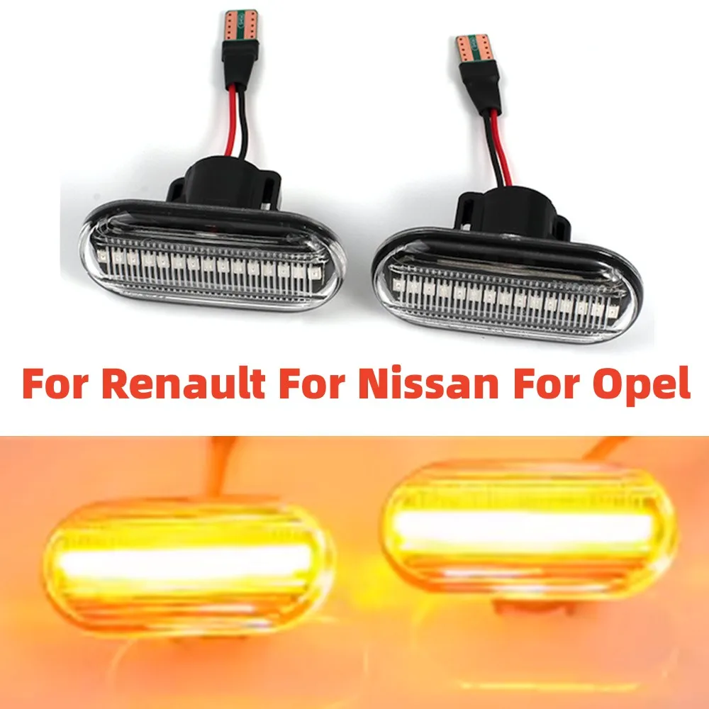 Dynamic Led Turn Signal Lights Side Marker For Renault Clio Trafic Kangoo Twigo Dacia Logan Duster Nissan Interstar Primastar