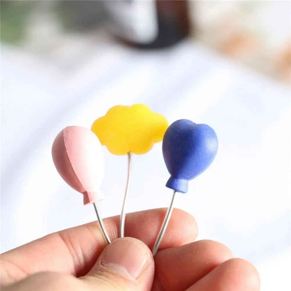 Fantasiespel 1:12 poppenhuismeubilair miniatuur DIY buigbare miniballon wolk ijzerdraad hart ballonmodel