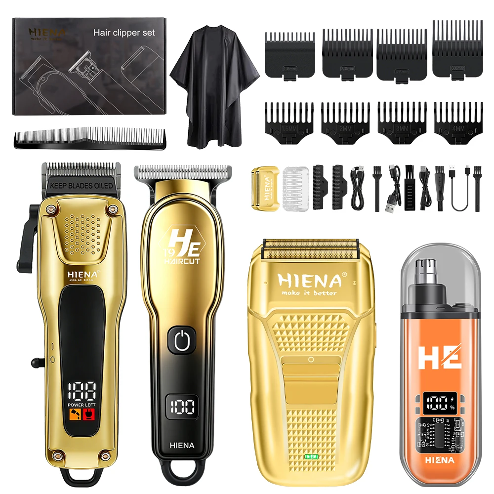 Men'S Grooming Shaver - HIENA Męski Zestaw do Strzyżenia Włosów