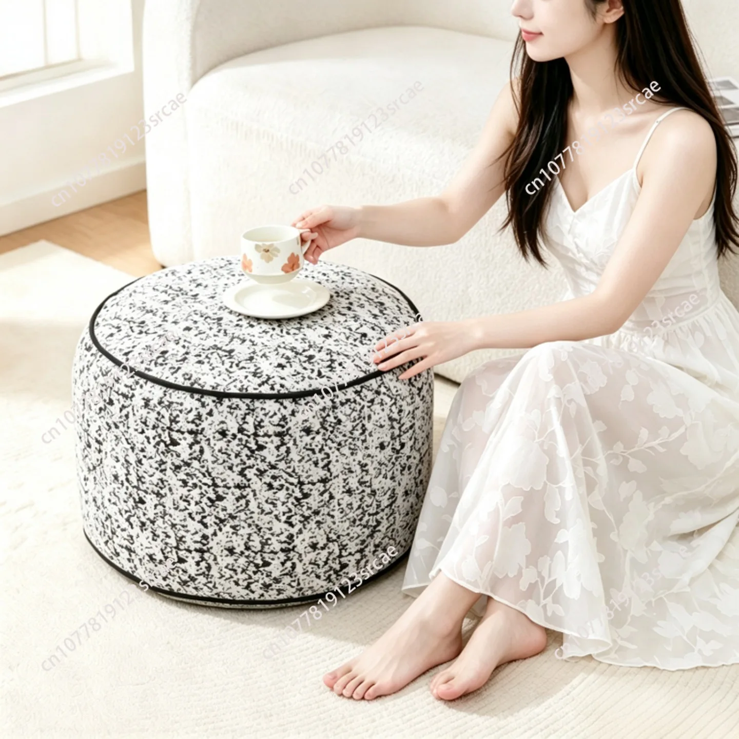 Living room seat pier, round futon, reading seat cushion on the ground, butt cushion, removable and washable tatami seat cushion