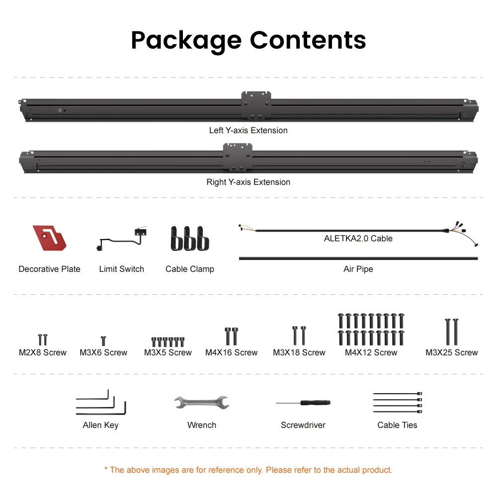 AlgoLaser Y-Axis Extension Kit Laser Engraver توسيع مجموعة العمل DIY /Alpha MK1/Alpha MK2 إلى 33.46 بوصة × 15.75 بوصة (850 مم * 400 مم)