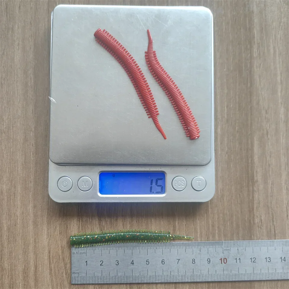 Swolfy Gusano de vinilo 80mm – Señuelo blando artificial para pesca - imagen 2