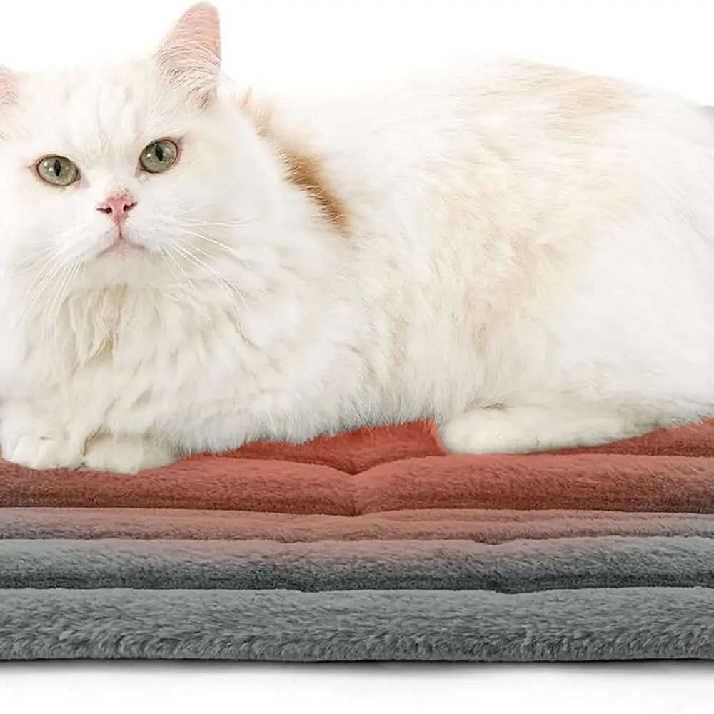 

Самонагревающаяся кровать для кошек, небольшой самонагревающийся коврик для собачьего корма, термоизоляционный очень теплый коврик для щенков в помещении и на открытом воздухе, нескользящий и моющийся, 24 дюйма