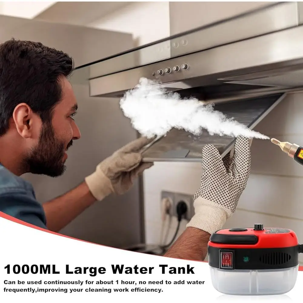 Пароочиститель высокого давления, ручной отпариватель с 6 скоростями, 3 насадками, портативная чистка дома, кухни и ванной комнаты