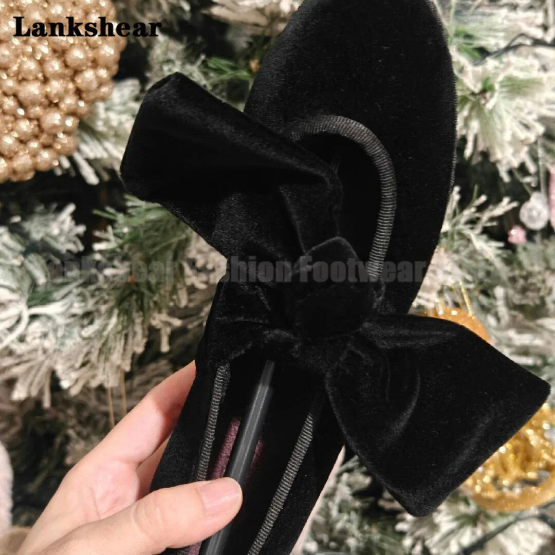 

Butterfly Knot Flat Ballet Women Shoes Shallow Slip On Mary Janes Ballet Style Felame Novelty Style Elegant Women Shoes