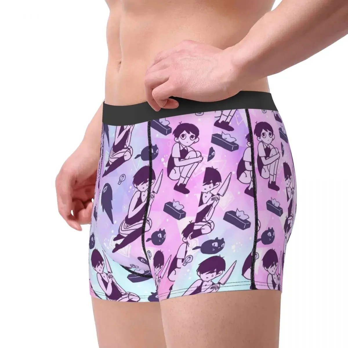 Man Sunny Boxer Briefs Shorts Panties Breathable Underwear Omori Game Cartoon Homme Funny S-XXL Underpants