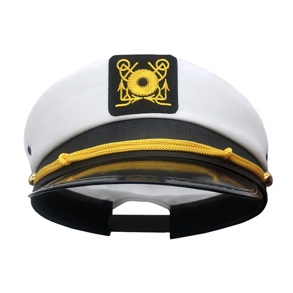 

Navy Captain Uv Protection Sun Hat For Men Women Outdoor Yachting Cosplay Party Costume Accessory Durable Polyester Curved Brim