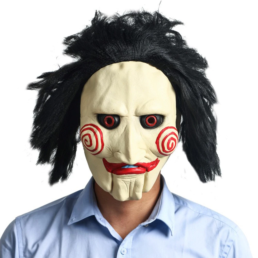 

Ужас Демон-головоломка, маска, косплей, спираль из книги пилы, страшные убийцы, латексный шлем, костюм для Хэллоуина, реквизит